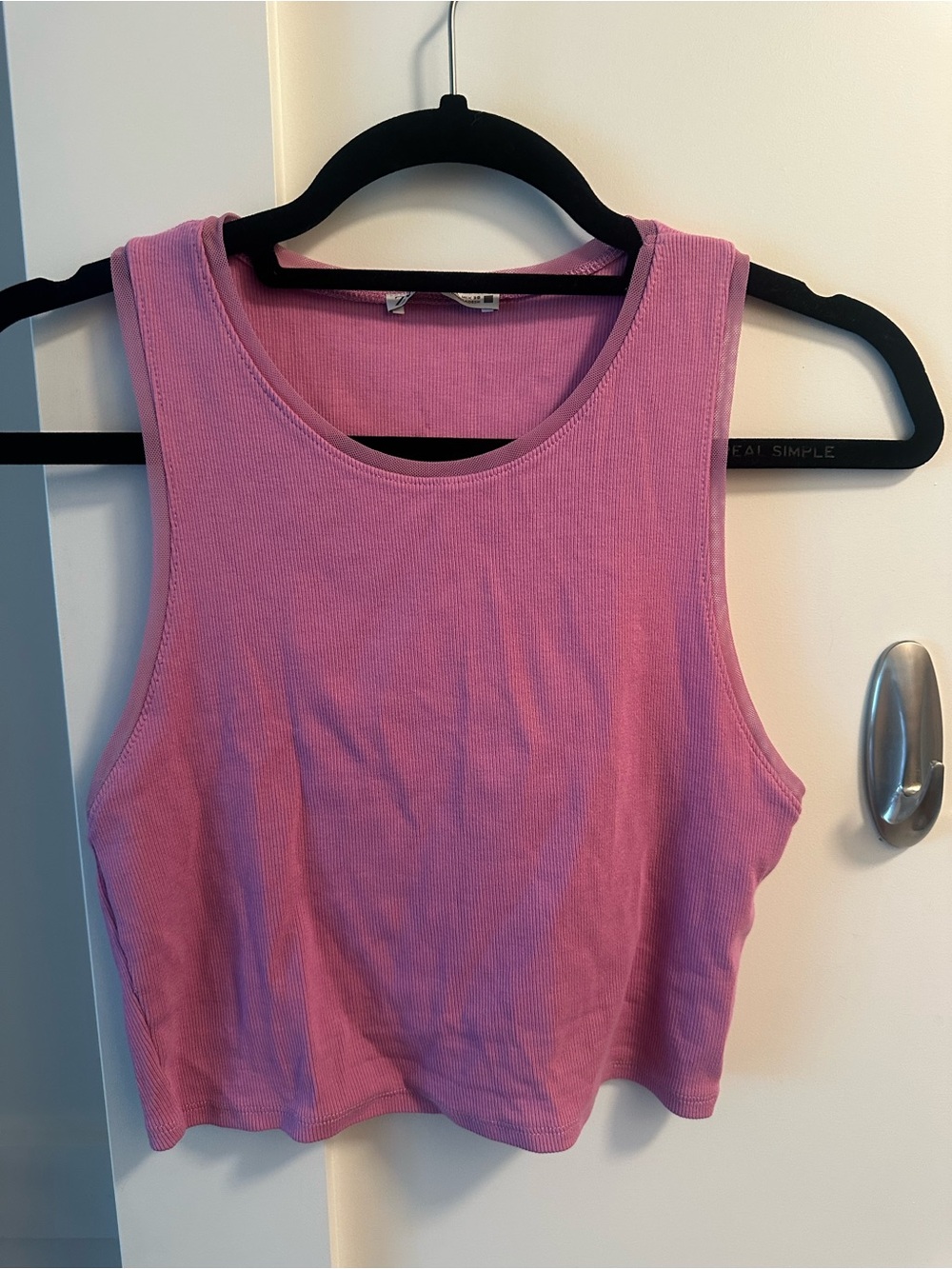 Zara Lilac Ribbed Crop Tank